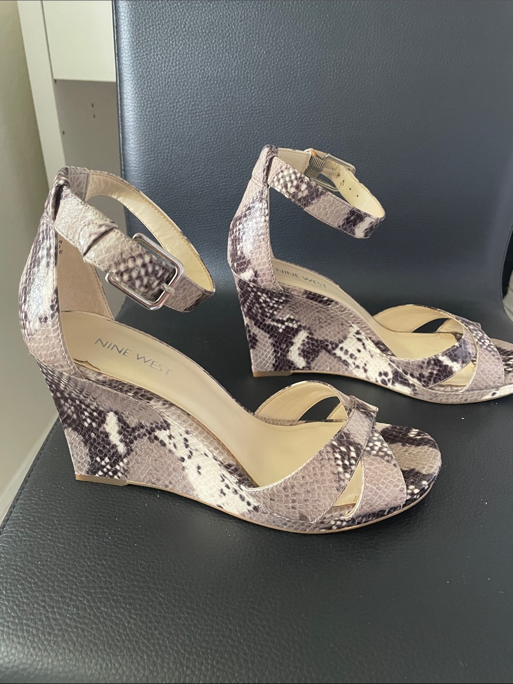 Nine West Snakeskin Wedge